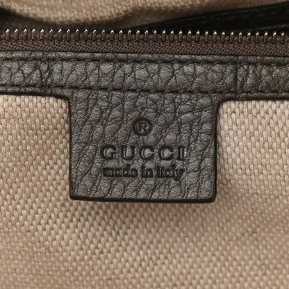 Gucci Metallic Pebbled Calfskin Medium Soho Shoulder Bag Sasso 6 of 17