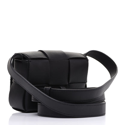 Bottega Veneta Lambskin Maxi Intrecciato Extra Mini Cassette Crossbody Bag Black 3 of 8