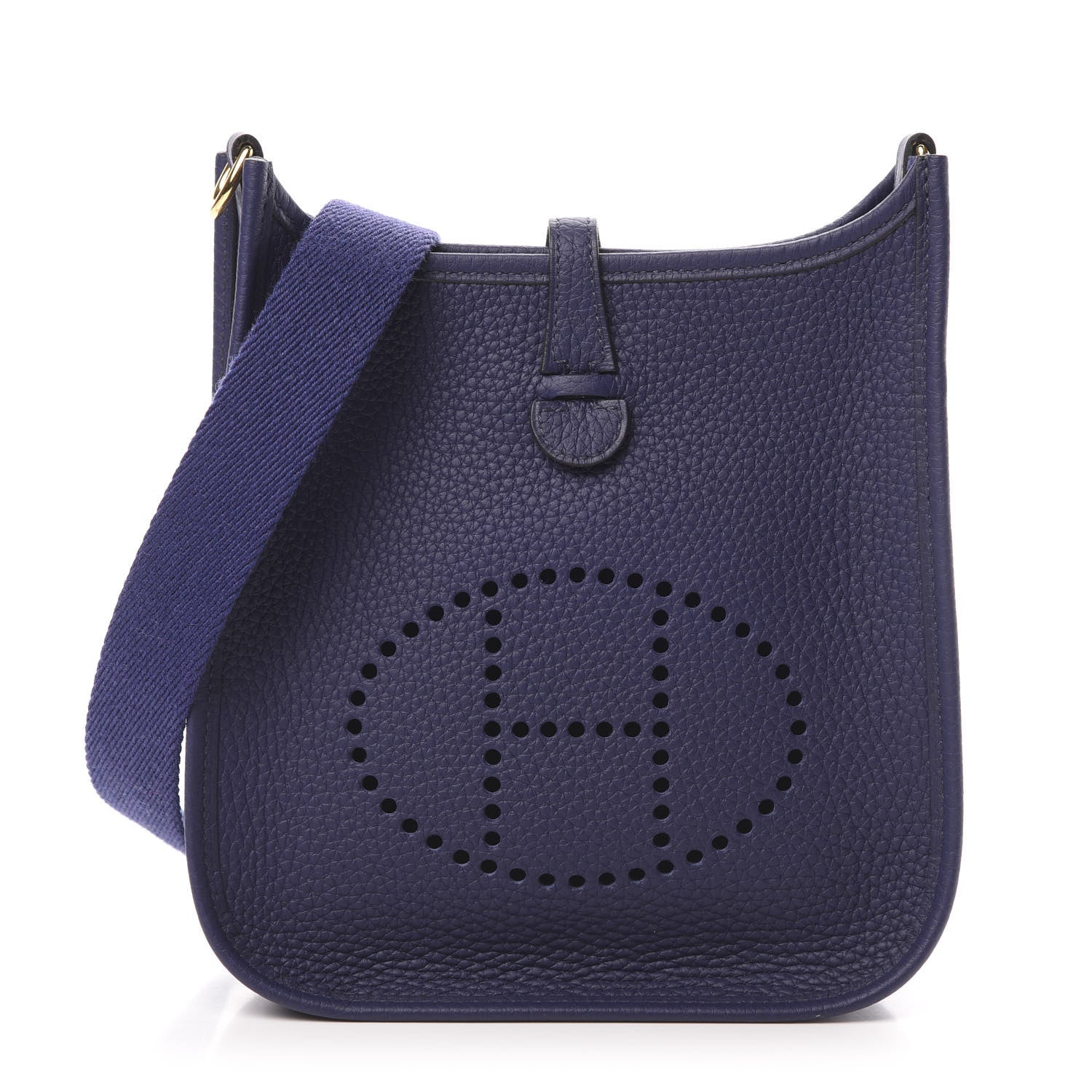 Hermes Taurillon Clemence Evelyne TPM Bleu Encre 1 of 11