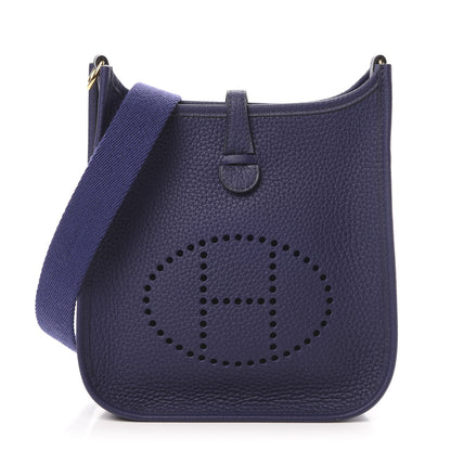 Hermes Taurillon Clemence Evelyne TPM Bleu Encre 1 of 11
