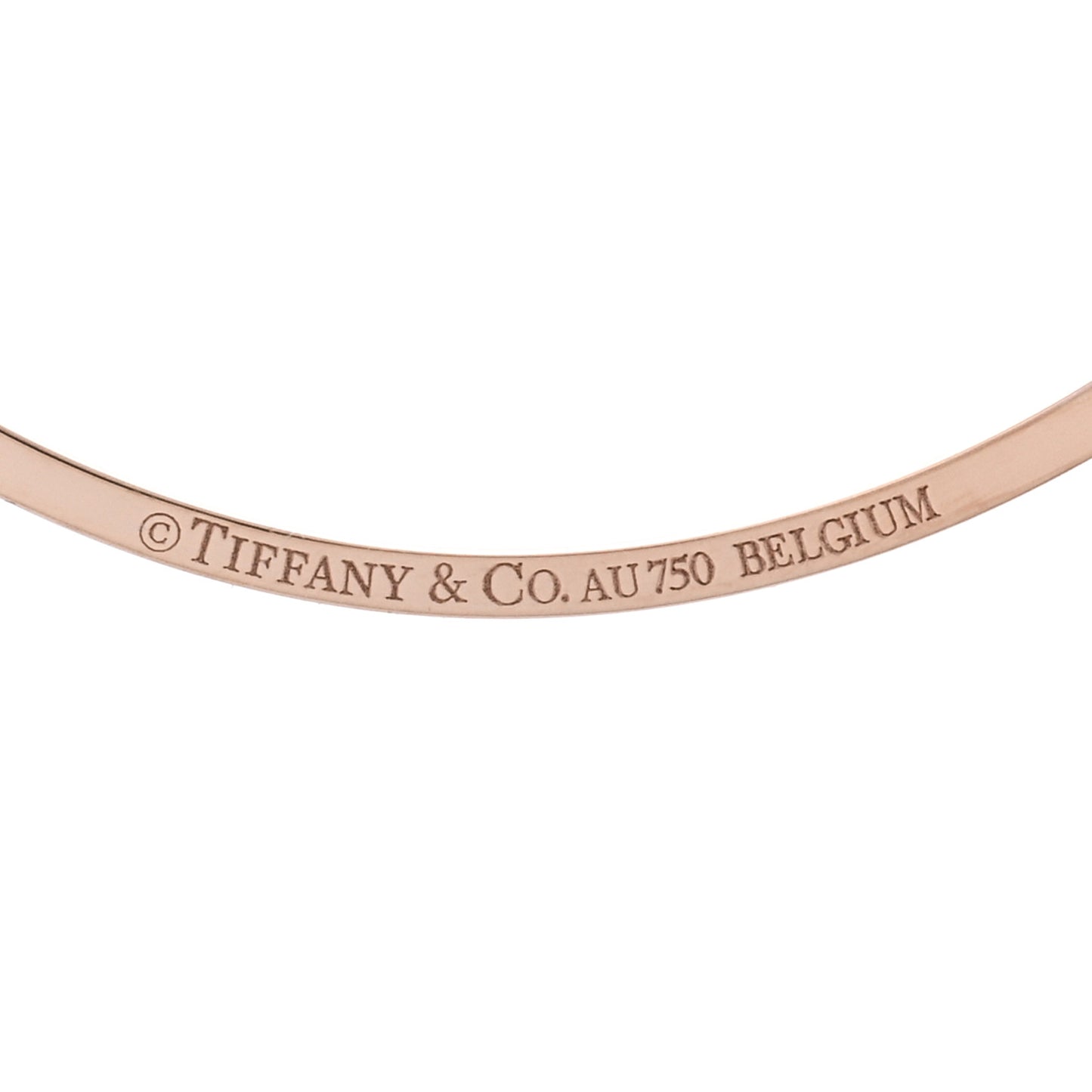 18K Rose Gold Diamond Small T Smile Pendant Necklace