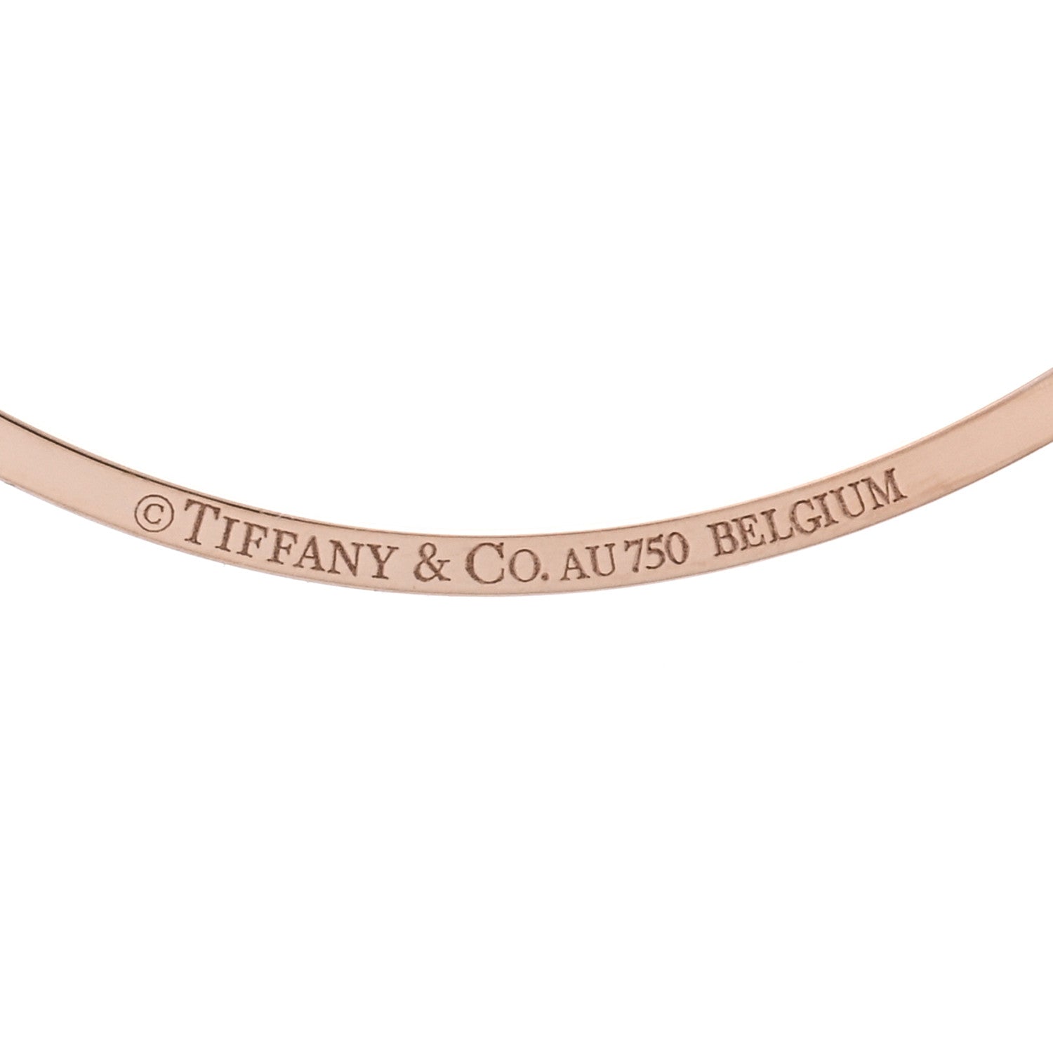 Tiffany 18K Rose Gold Diamond Small T Smile Pendant Necklace 4 of 6
