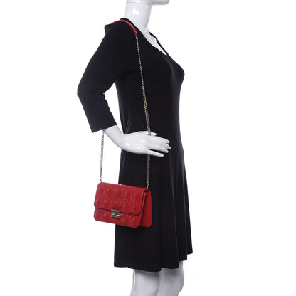 Christian Dior Patent Cannage Miss Dior Promenade Pouch Red 2 of 11