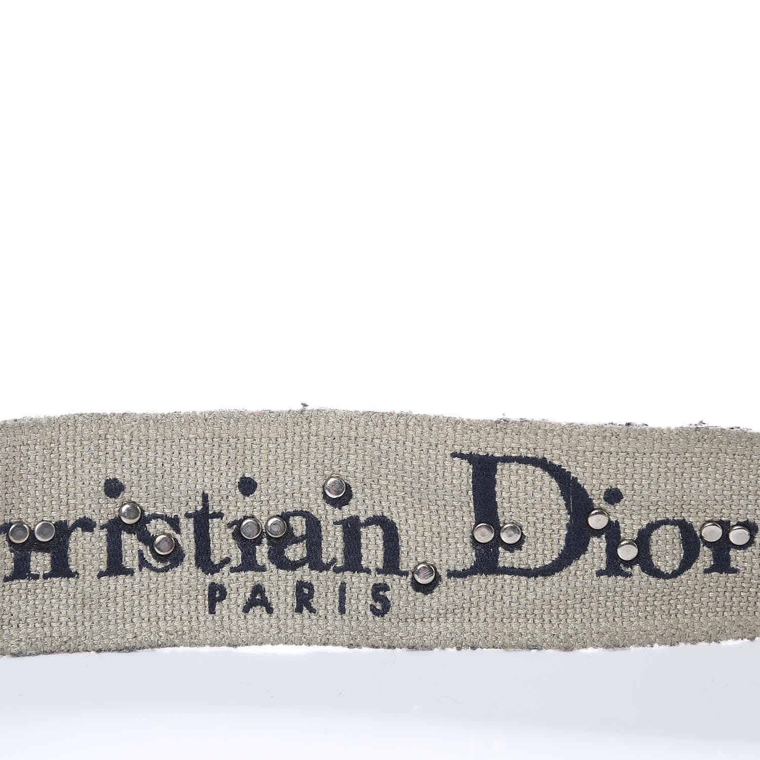 Christian Dior Oblique Studded Shoulder Strap Blue 6 of 7