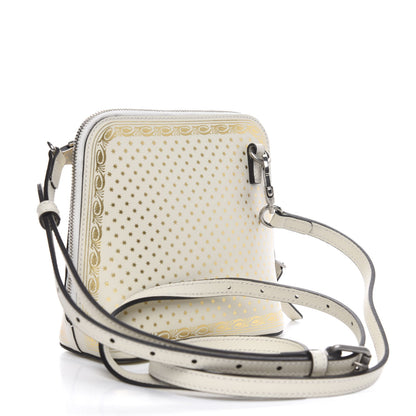 Gucci X SEGA Calfskin GUCCY Stars Mini Dome Shoulder Bag Mystic White Gold 3 of 9