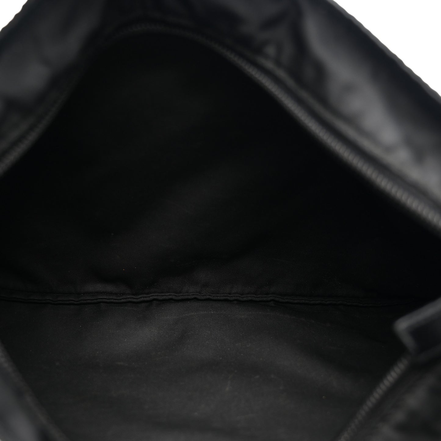 Tessuto Nylon Flat Messenger Bag Black