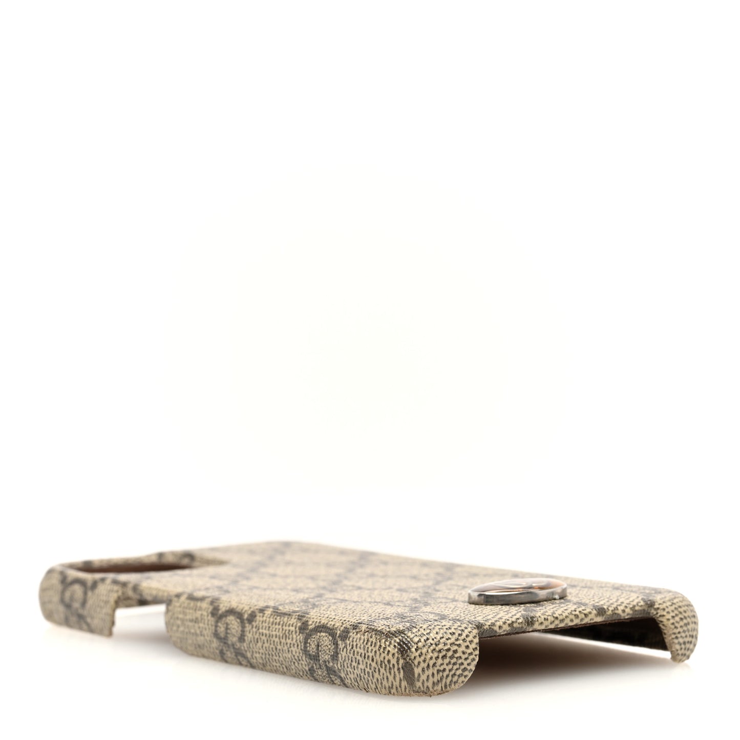 GG Supreme Monogram Ophidia iPhone 14 Phone Case Beige Ebony