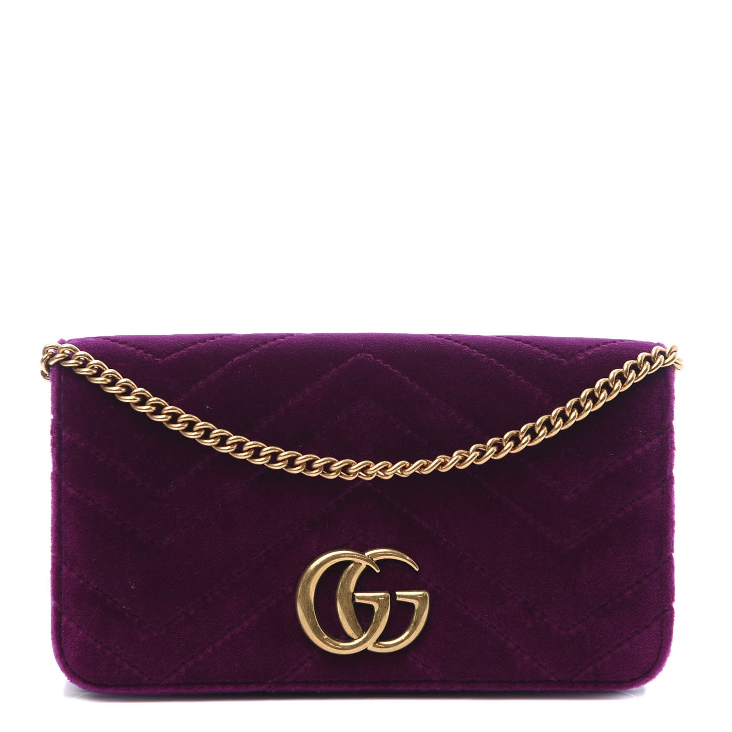 Velvet Matelasse GG Marmont Mini Bag Fuchsia Violet Cyclamen