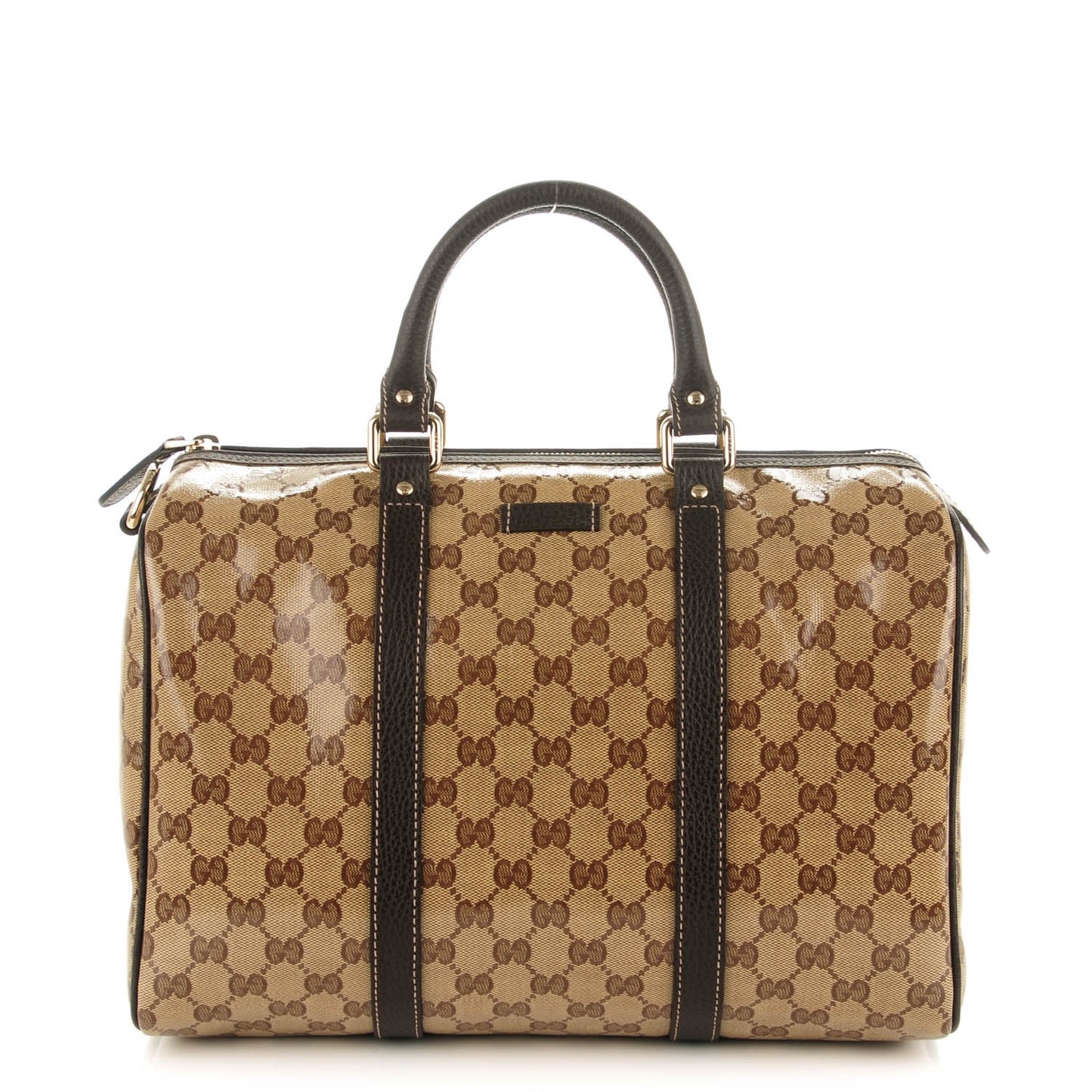 Crystal Monogram Dollar Calfskin Medium Joy Boston Beige Ebony Testa di Moro