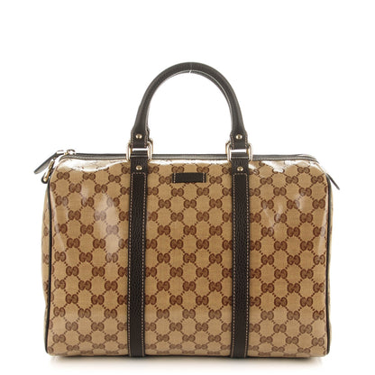 Gucci Crystal Monogram Dollar Calfskin Medium Joy Boston Beige Ebony Testa di Moro 1 of 7