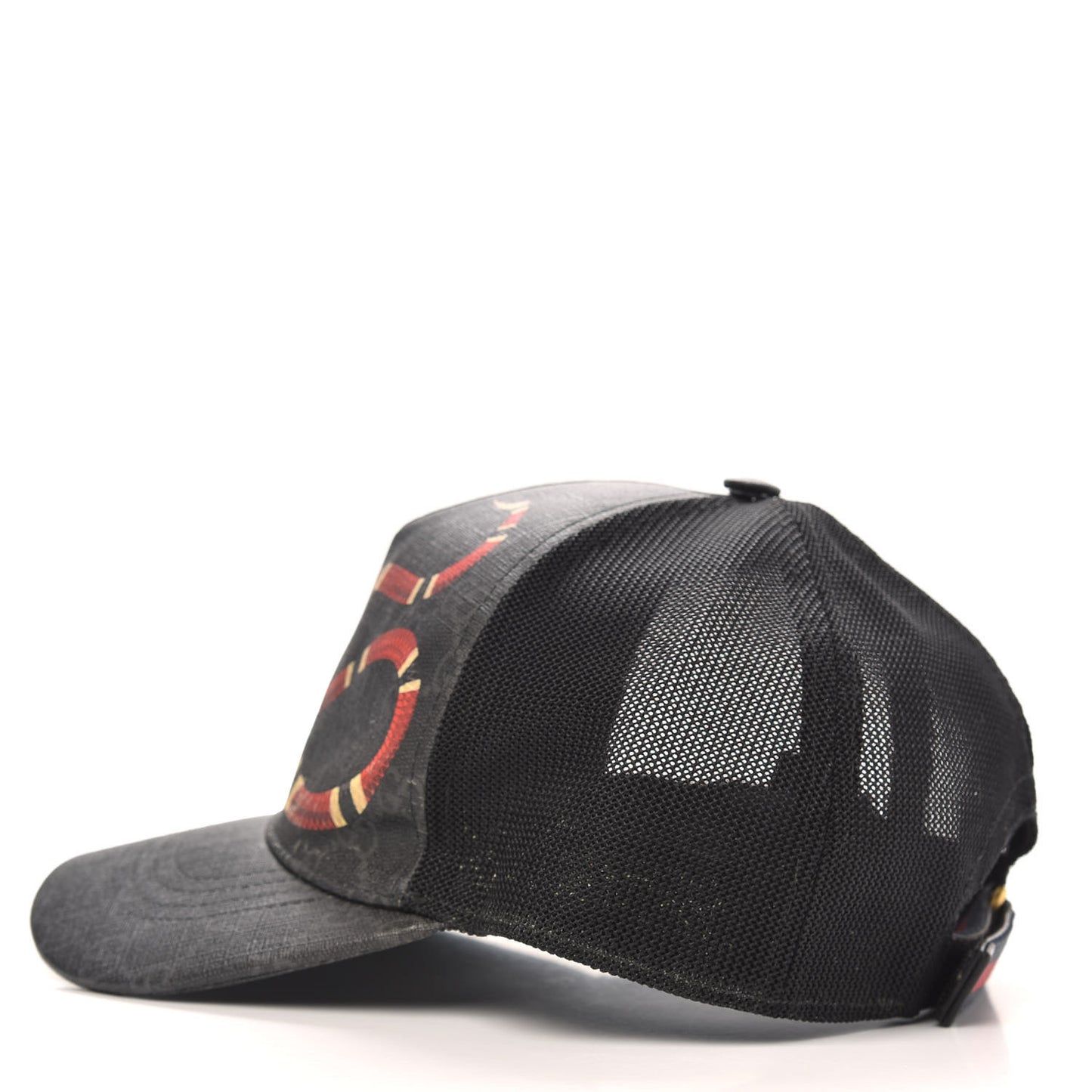 GG Supreme Monogram Kingsnake Print Baseball Hat XL 60 Black