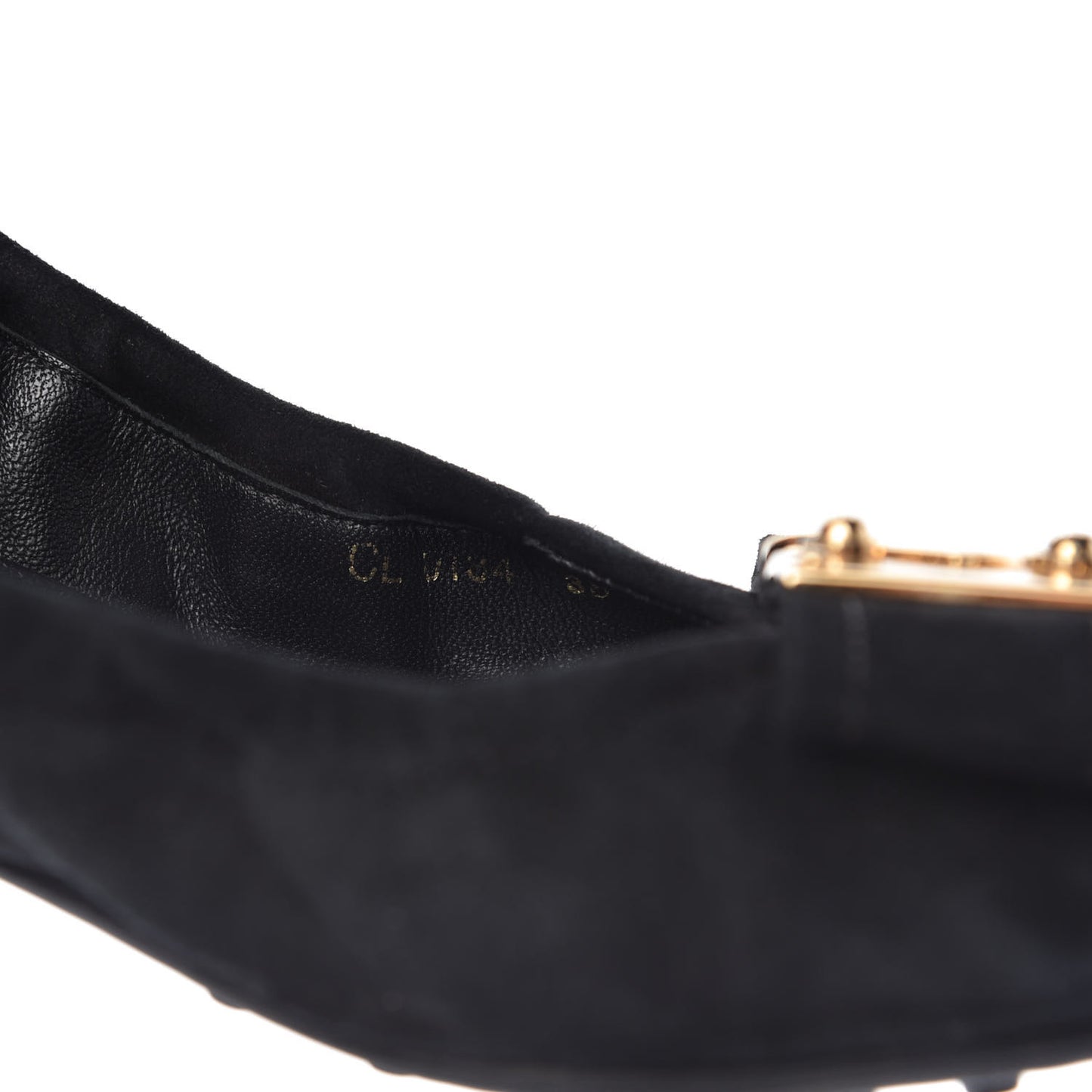Suede S-Lock Ballerina Flats 37 Black