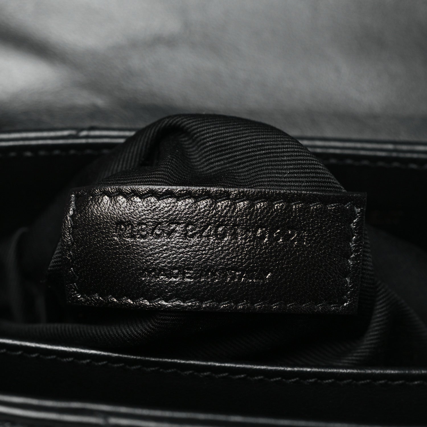 Saint Laurent Calfskin Y Quilted Monogram Monochrome Toy Loulou Crossbody Bag Black 7 of 10