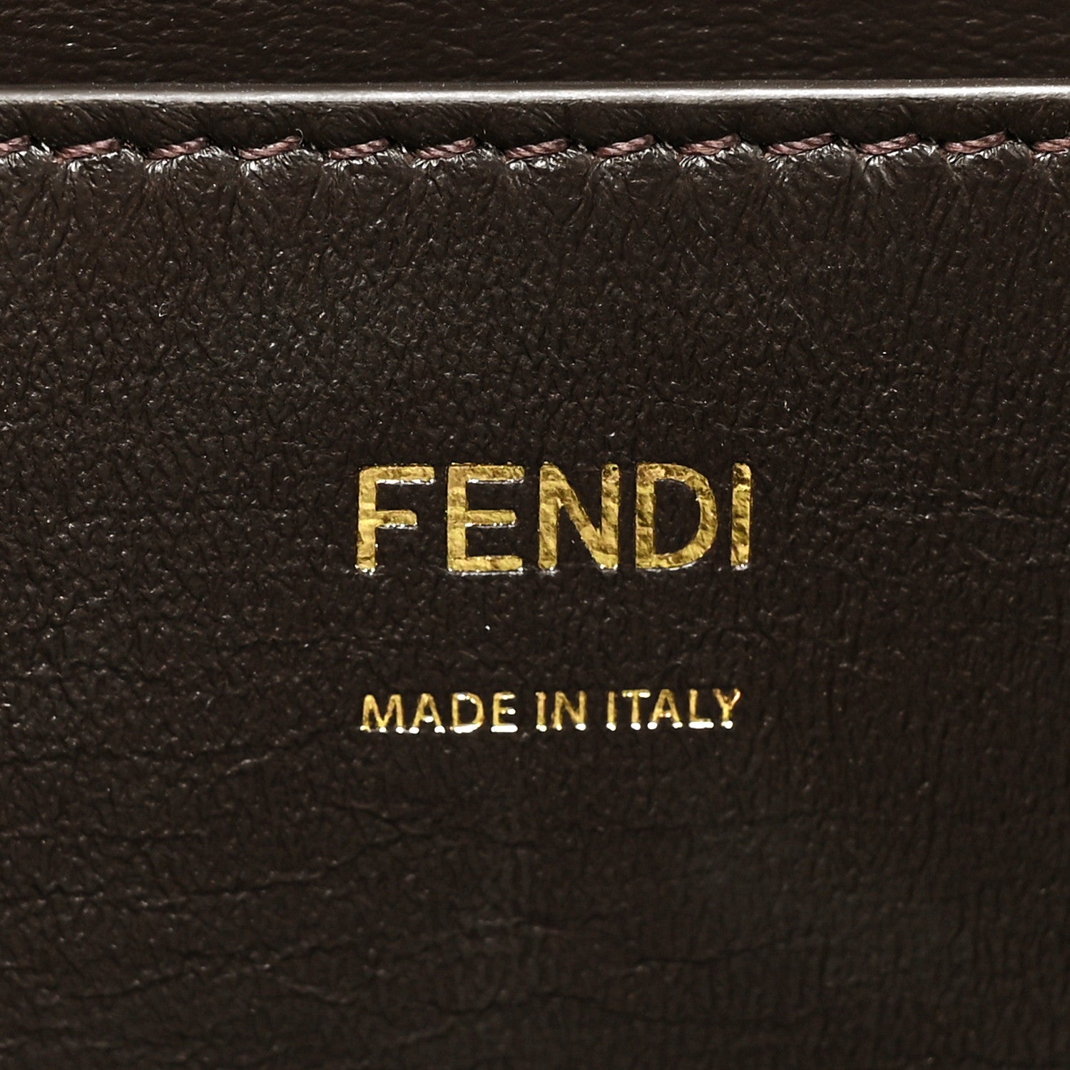 Fendi Vitello King Nubuck Pequin Karligraphy Pocket Shoulder Bag Biscuit Tobacco Moro 6 of 10
