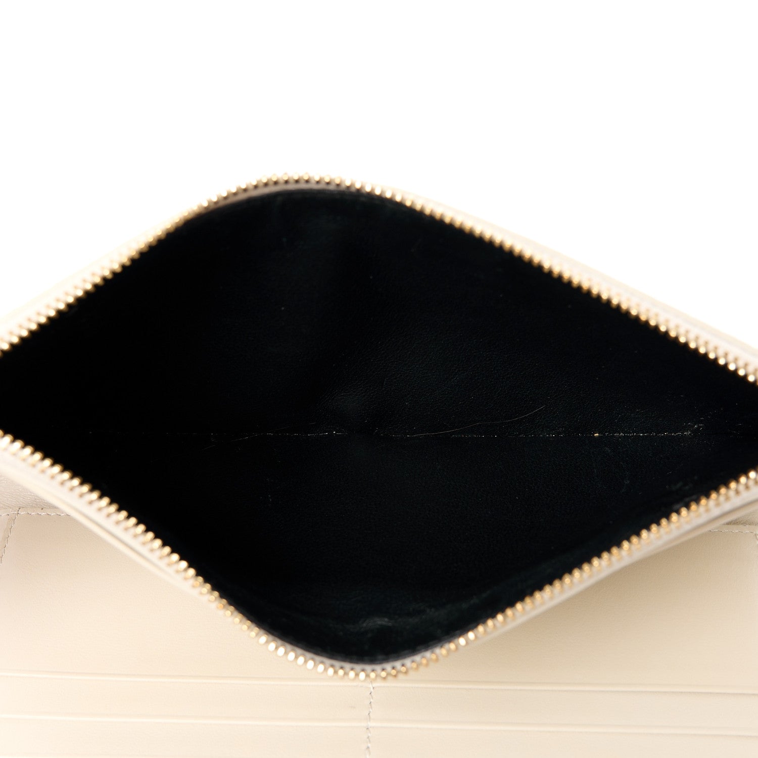 Saint Laurent Calfskin Crocodile Embossed Monogram Uptown Wallet Crema Soft 8 of 15