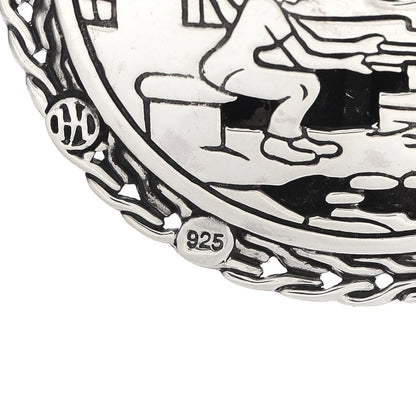 John Hardy Sterling Silver Large Palu Hammered Enhancer Pendant 3 of 3