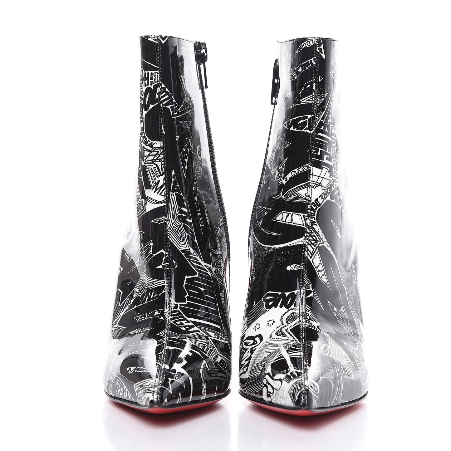 Patent Nicograf So Kate Booty 100 Ankle Boots 36 Black White