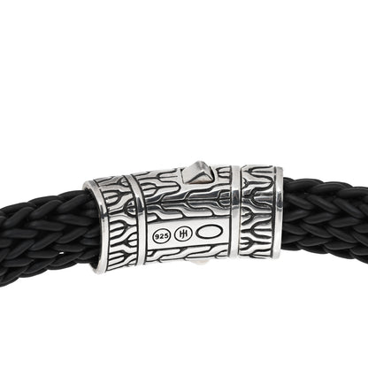 John Hardy Sterling Silver Rubber 10.5mm Classic Chain Bracelet Black 3 of 3