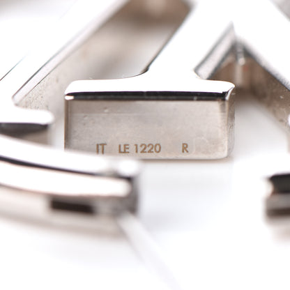 Louis Vuitton Palladium Louise Hoop Earrings Silver 4 of 5