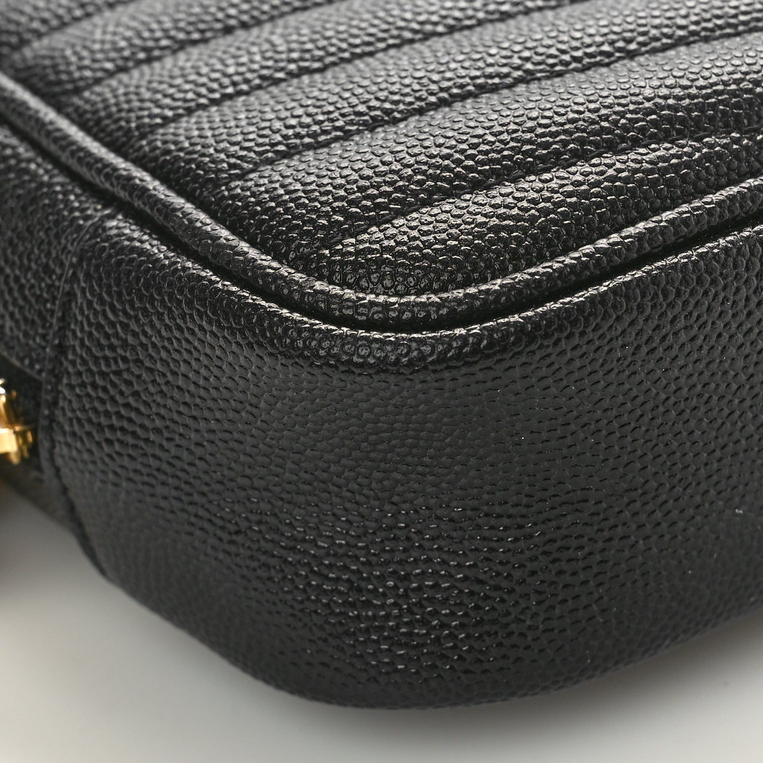 Saint Laurent Grain De Poudre Matelasse Monogram Mini Lou Camera Bag Black 9 of 10