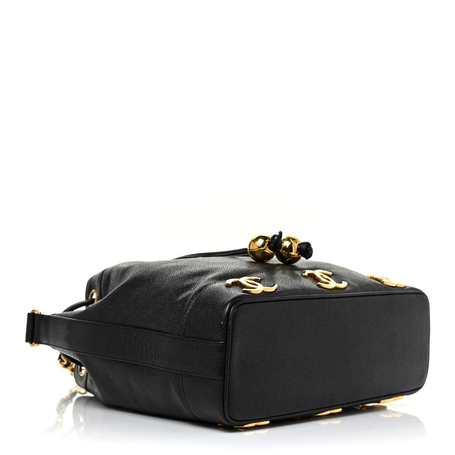 Chanel Caviar CC Drawstring Shoulder Bag Black 5 of 12