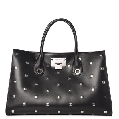 Jimmy Choo Calfskin Studded Riley Tote Black 1 of 11