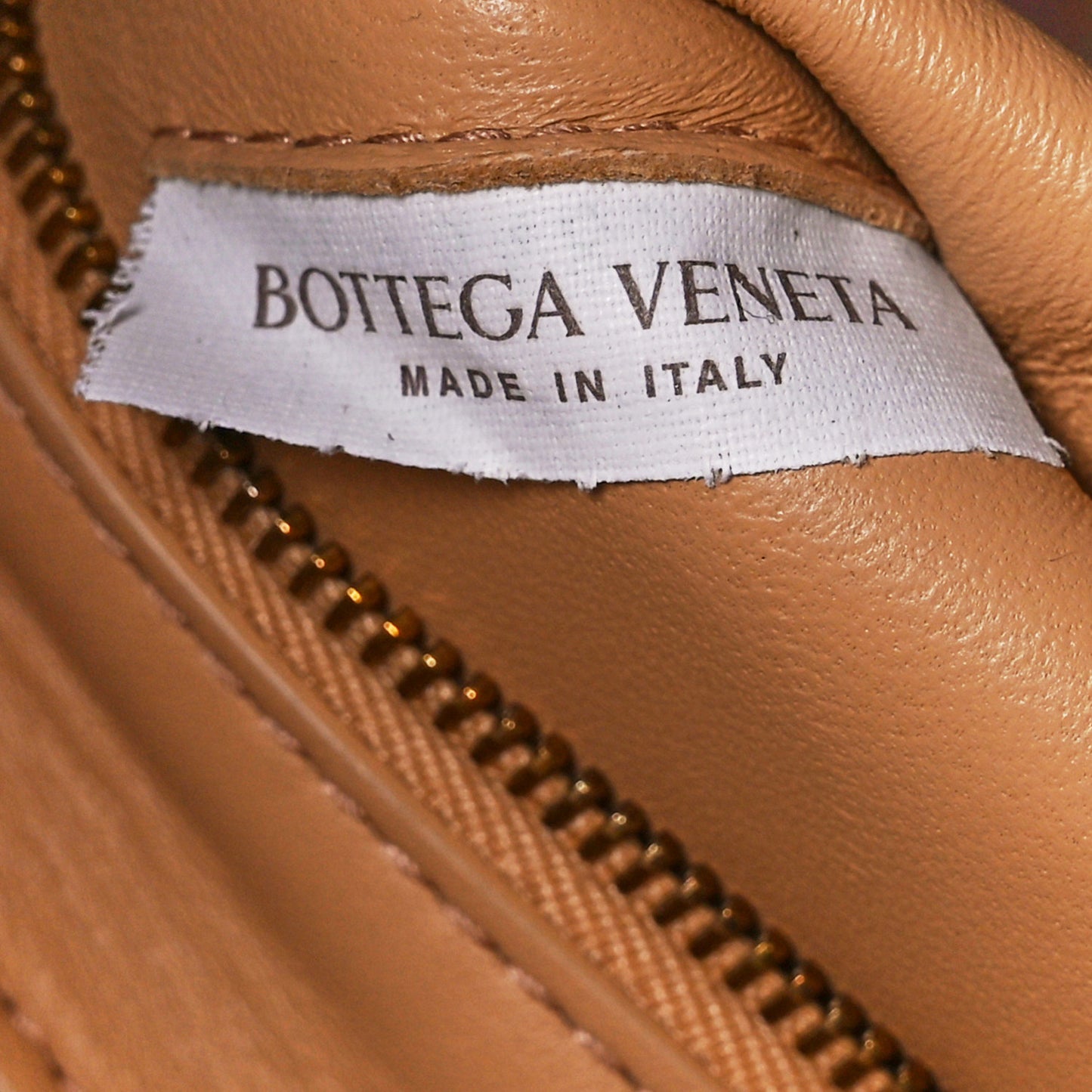 Nappa Intreccio Padded Top Handle Shoulder Bag Almond