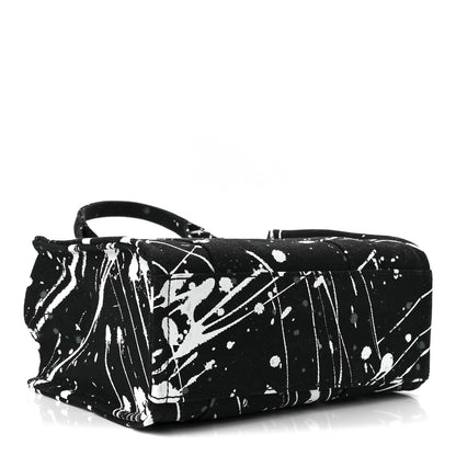Marc Jacobs Canvas Splatter Mini The Tote Bag Black 3 of 11