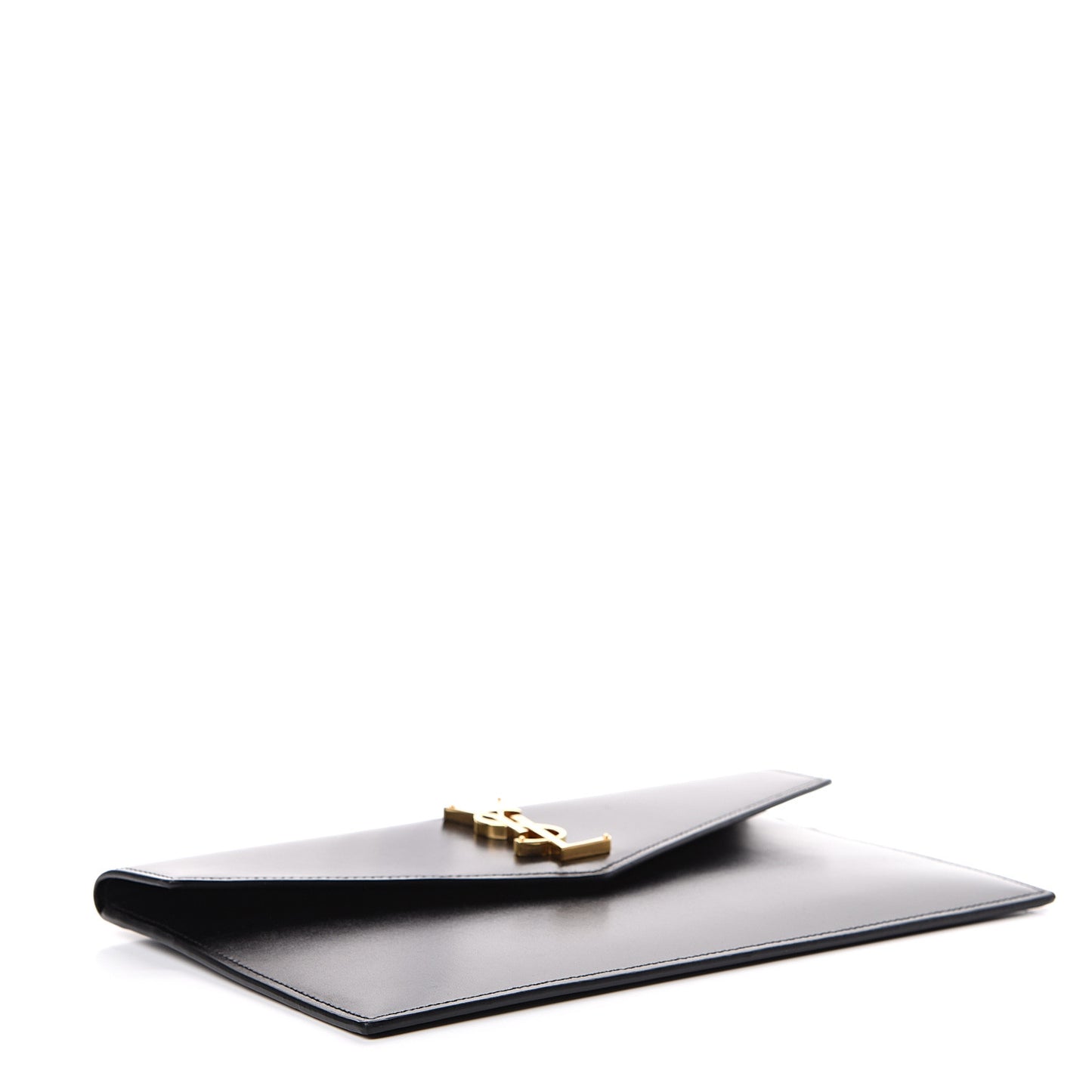 Smooth Shiny Calfskin Monogram Uptown Pouch Black