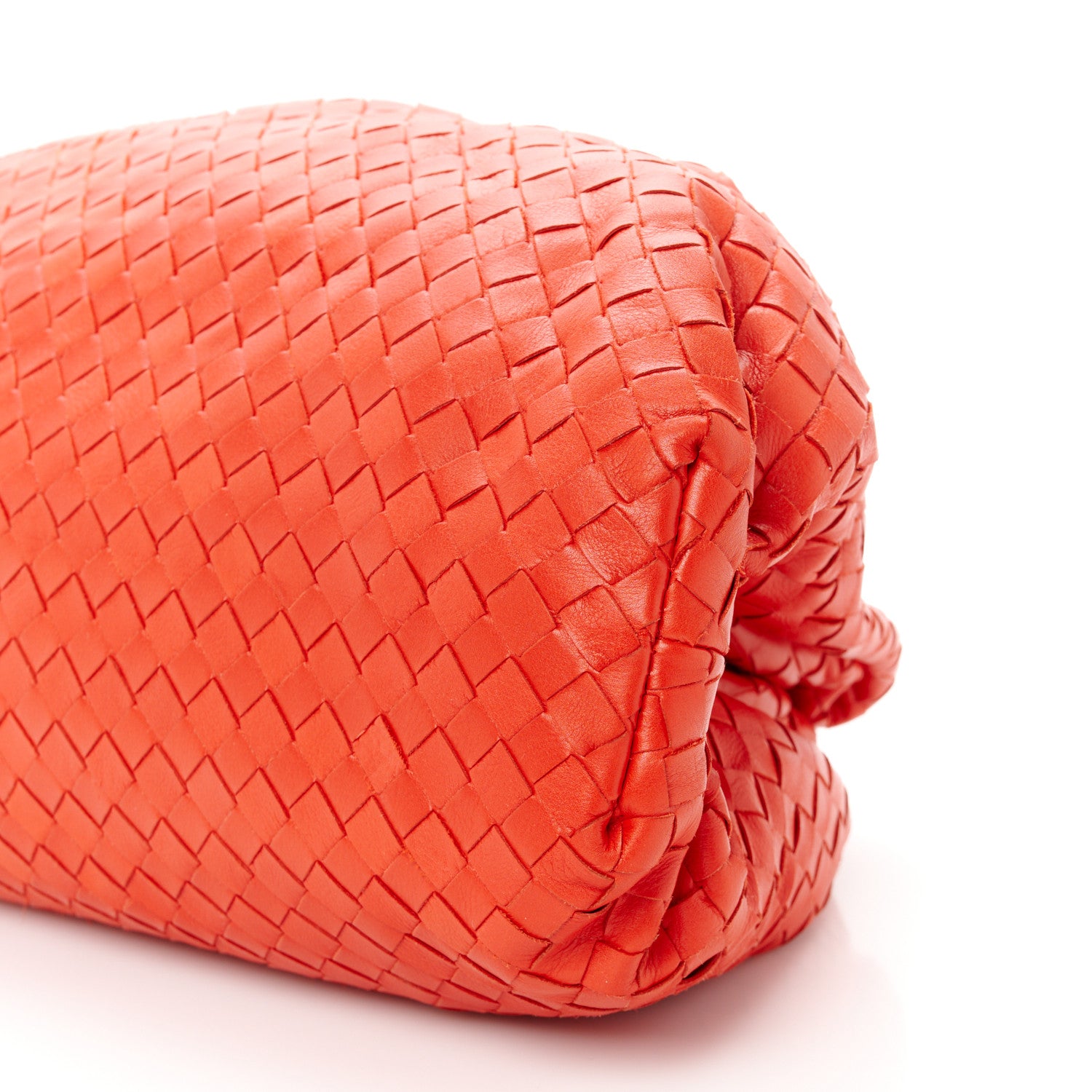 Bottega Veneta Nappa Maxi Intrecciato The Pouch Oversized Clutch Orange 10 of 10