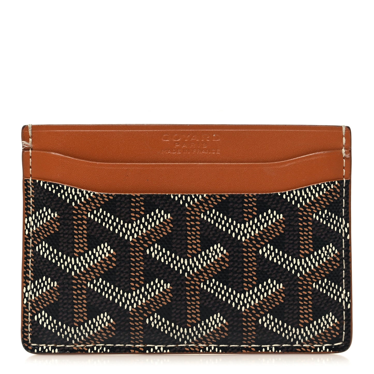 Goyardine Saint Sulpice Card Holder Black Gold