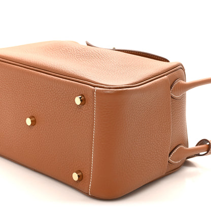 Hermes Taurillon Clemence Lindy 26 Gold 10 of 11