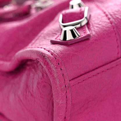 Balenciaga Agneau Classic Silver Hardware Mini City Rose Magenta 8 of 13