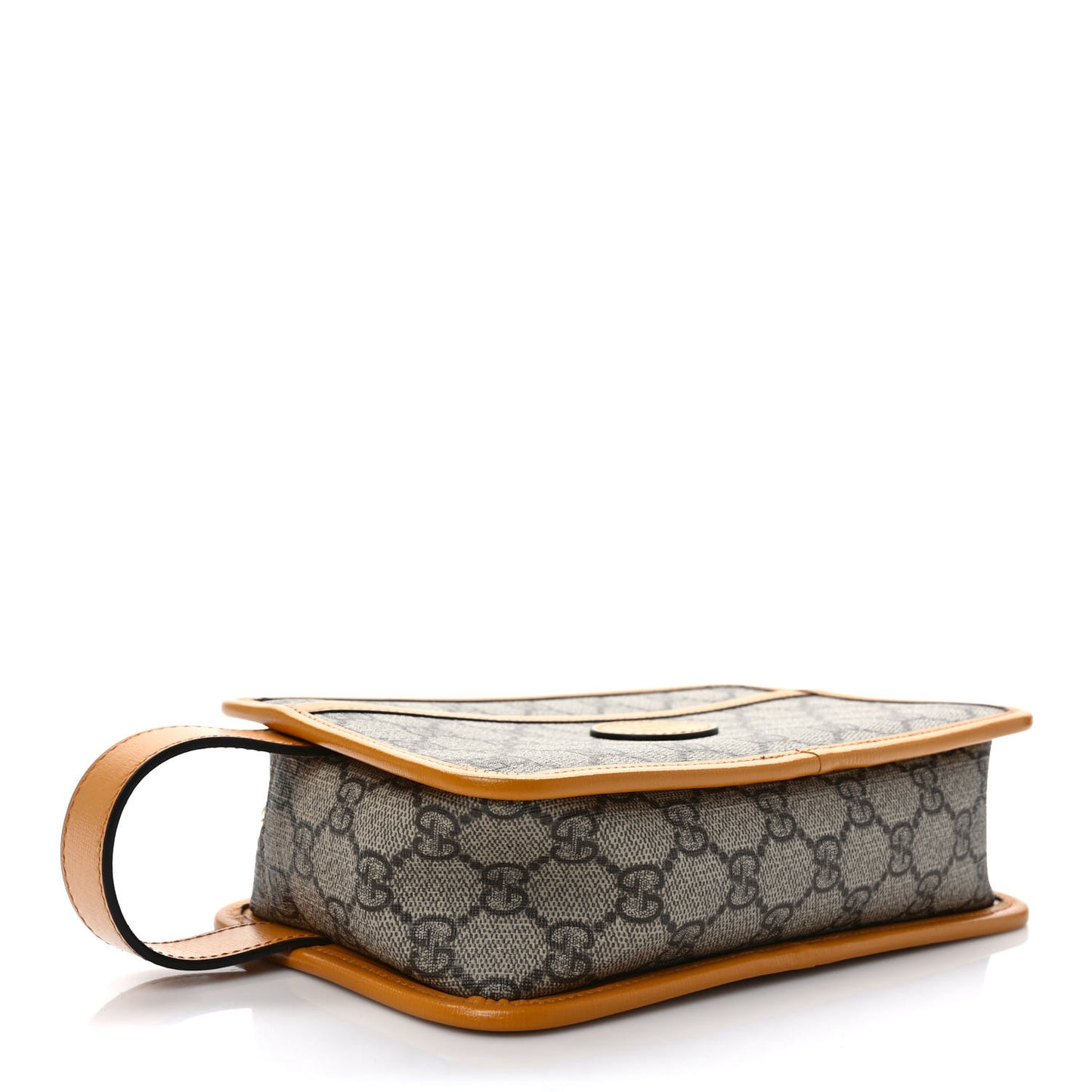 GG Supreme Monogram Textured Calfskin Retro Interlocking G Travel Pouch Beige Yellow
