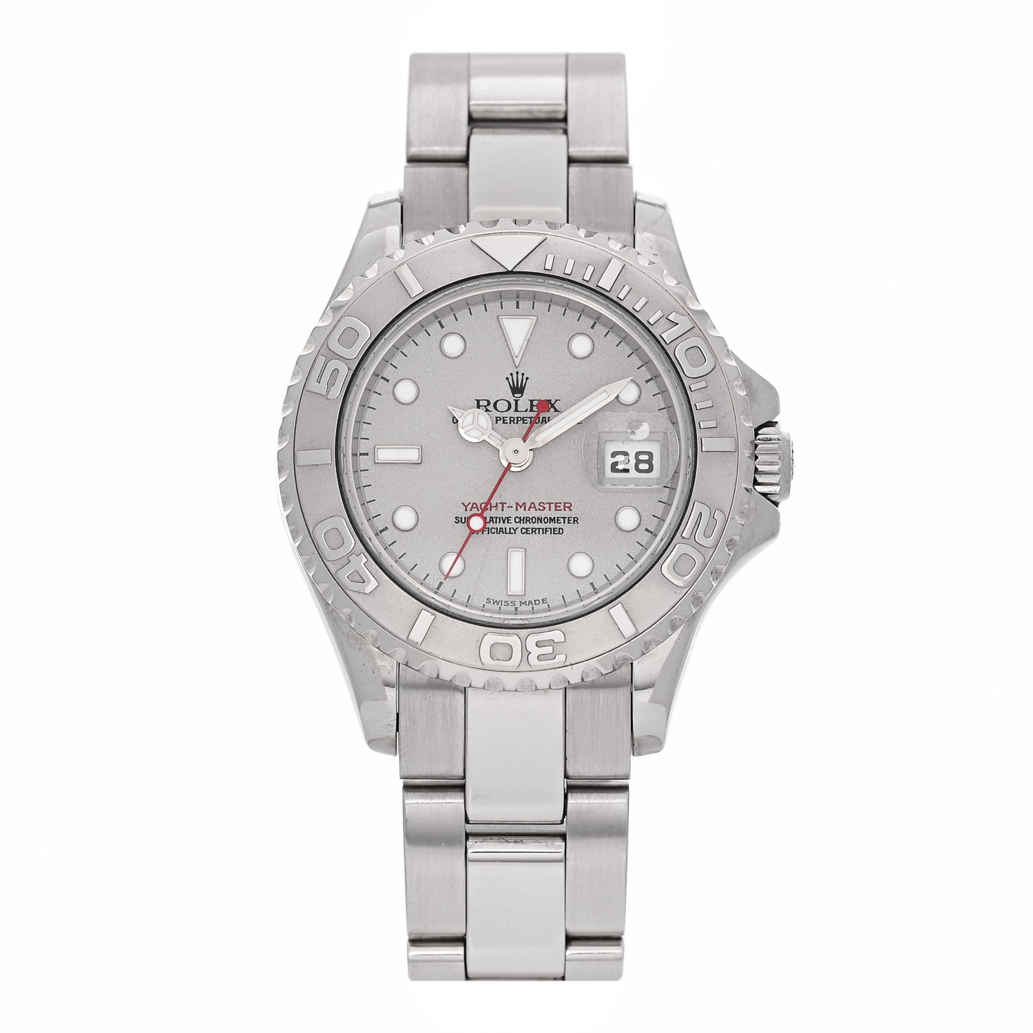 Rolex Stainless Steel Platinum 29mm Yacht-Master Watch Silver 169622 1 of 5