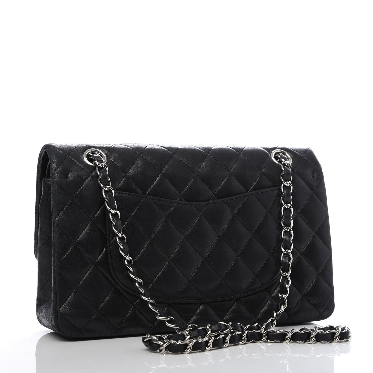 Chanel Lambskin Quilted Medium Double Flap Black 3 of 13