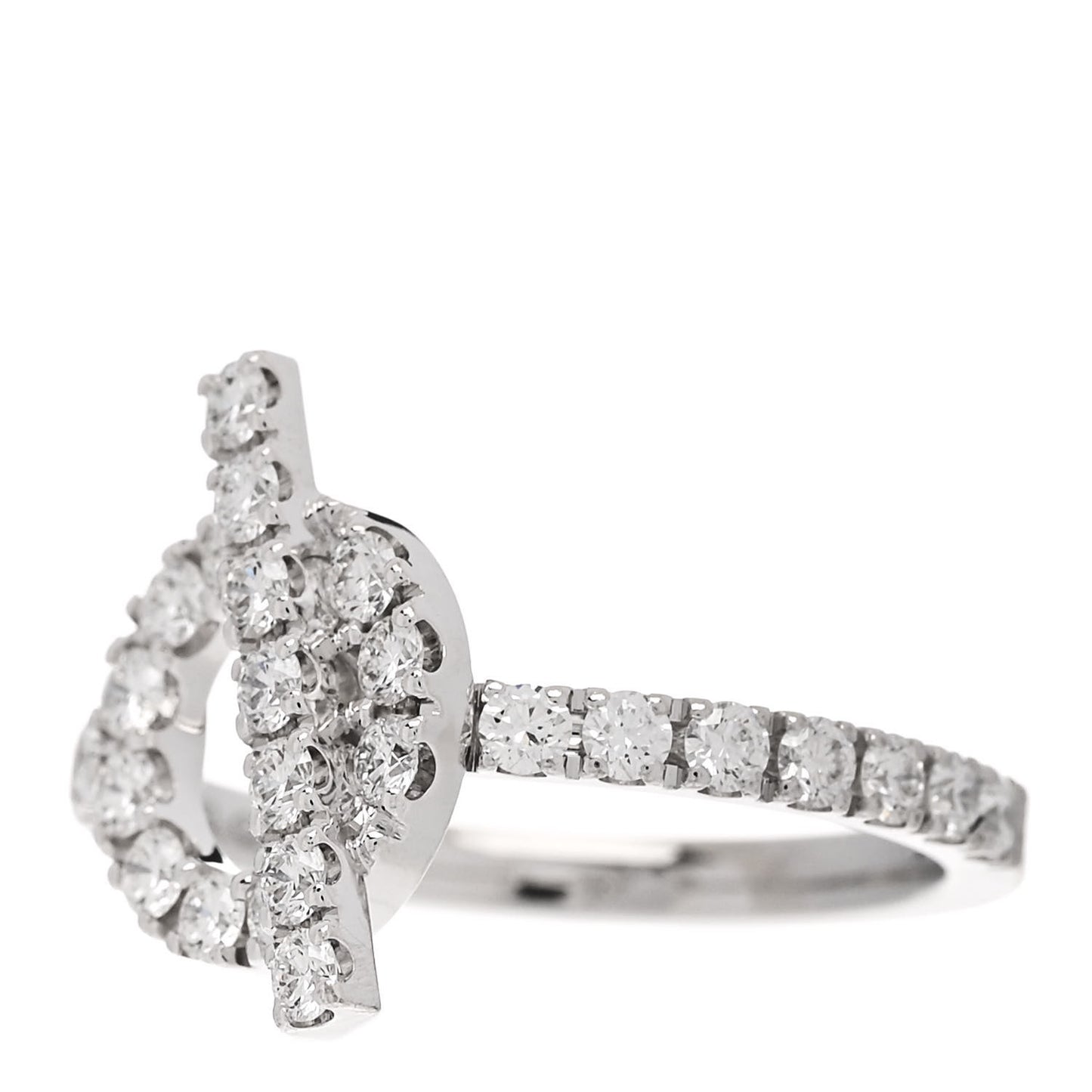 18K White Gold Diamond Finesse Ring 53 6.25