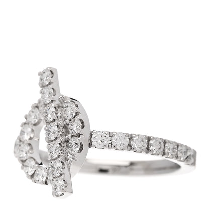 Hermes 18K White Gold Diamond Finesse Ring 53 6.25 3 of 6