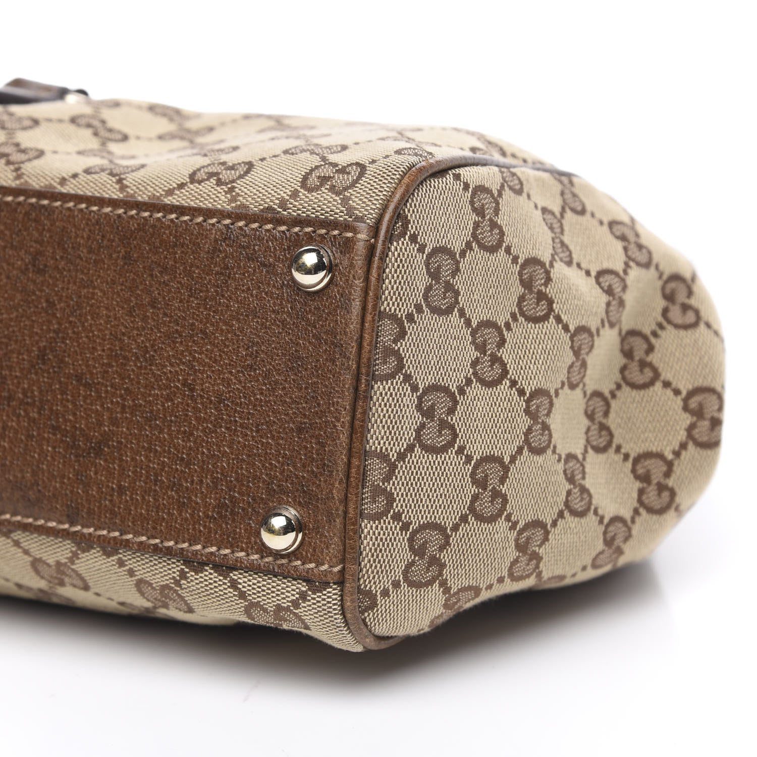 Gucci Monogram Calfskin Bardot Tote Brown 9 of 16