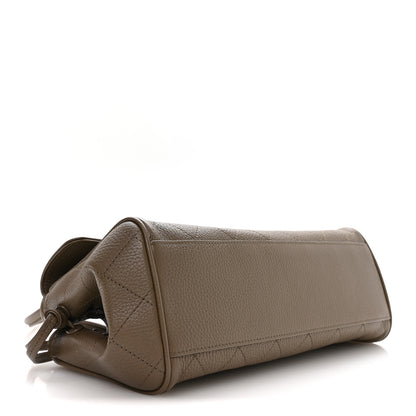 Chanel Grained Calfskin Stitched Urban Essentials Small Shopping Bag Dark Khaki 4 of 11