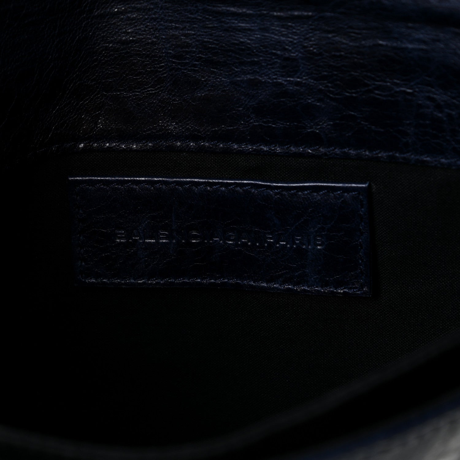 Balenciaga Agneau Giant Brogues Hardware Envelope Clutch Marine 8 of 10