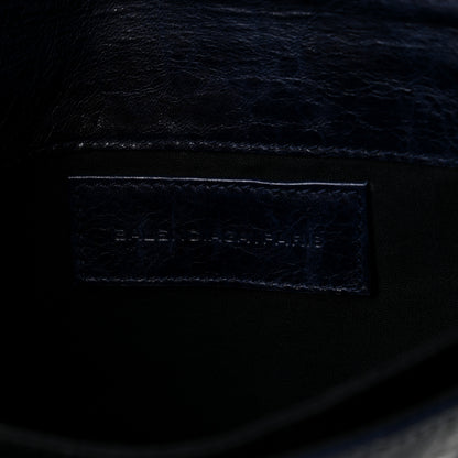 Balenciaga Agneau Giant Brogues Hardware Envelope Clutch Marine 8 of 10