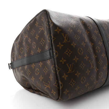Louis Vuitton Monogram Macassar Keepall Bandouliere 55 8 of 9