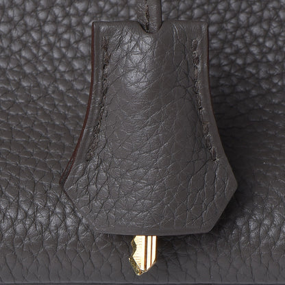 Hermes Taurillon Clemence Birkin 35 Etain 33 of 37