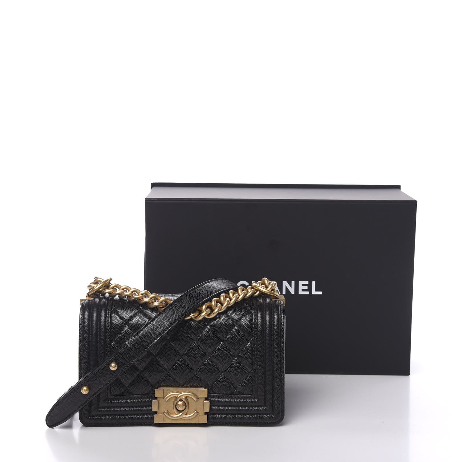 Chanel Caviar Quilted Small Boy Flap Black 10 of 10