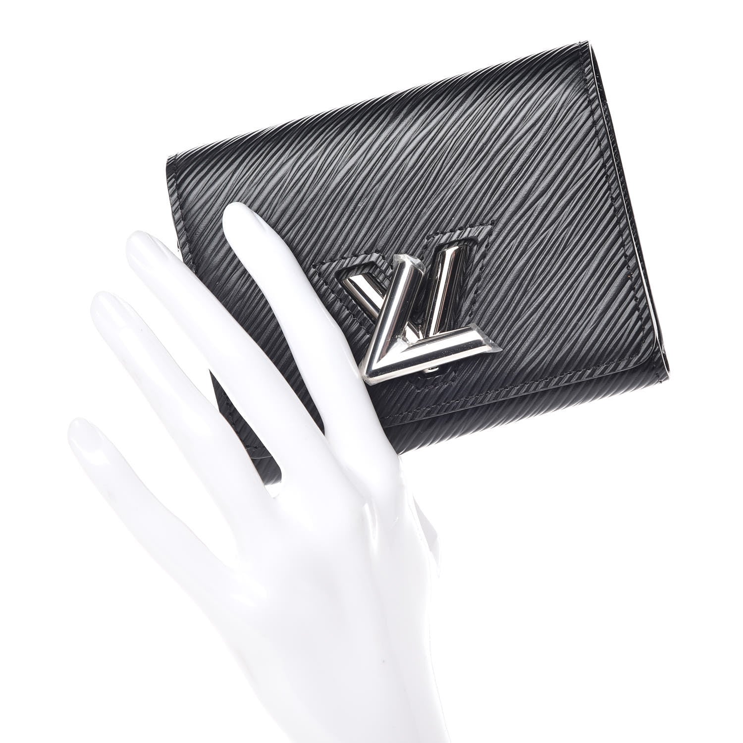 Louis Vuitton Epi Twist Compact Wallet Black 2 of 7