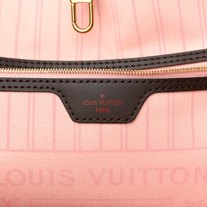 Louis Vuitton Damier Ebene Neo Neverfull MM Rose Ballerine 7 of 11