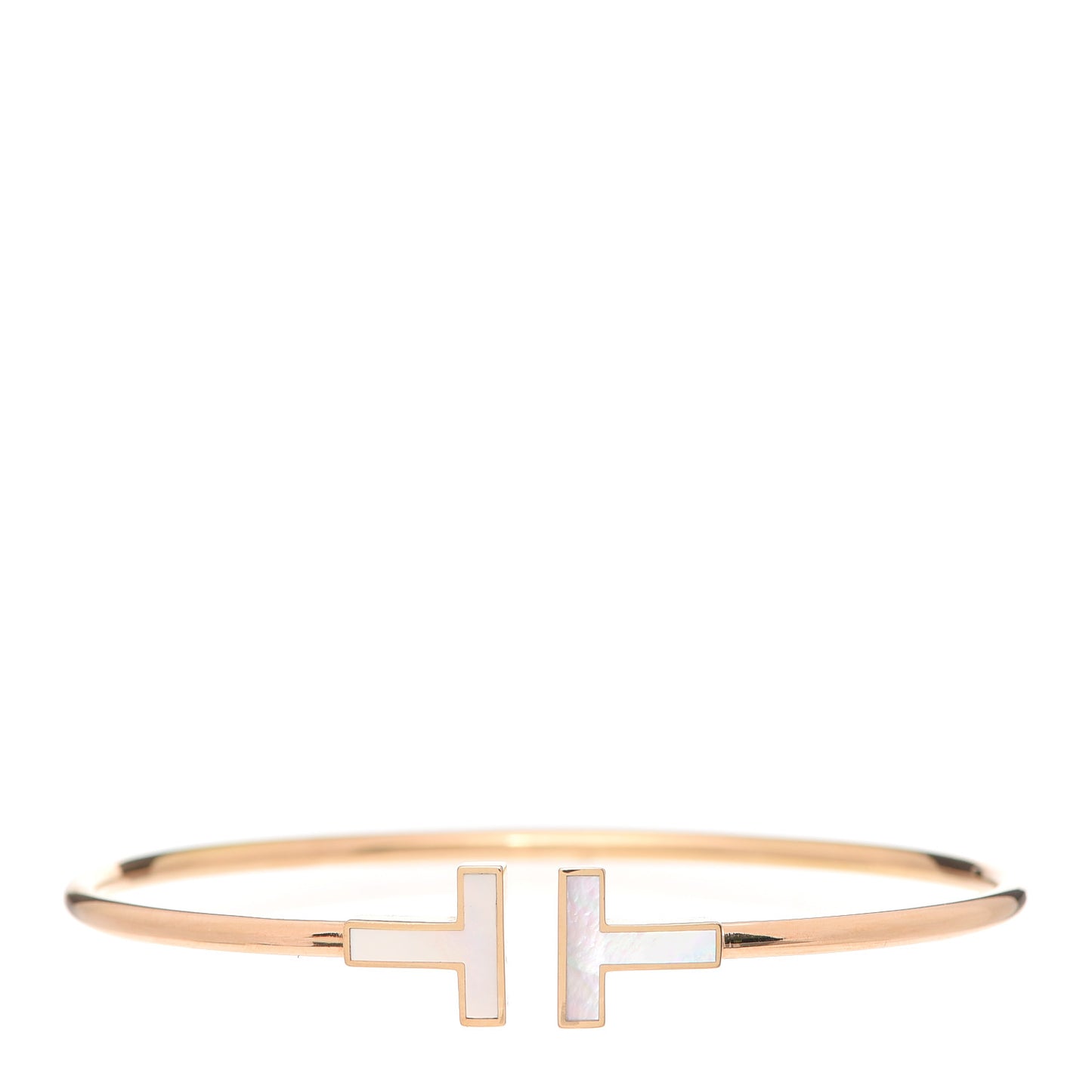 18K Rose Gold Mother of Pearl T Wire Bracelet