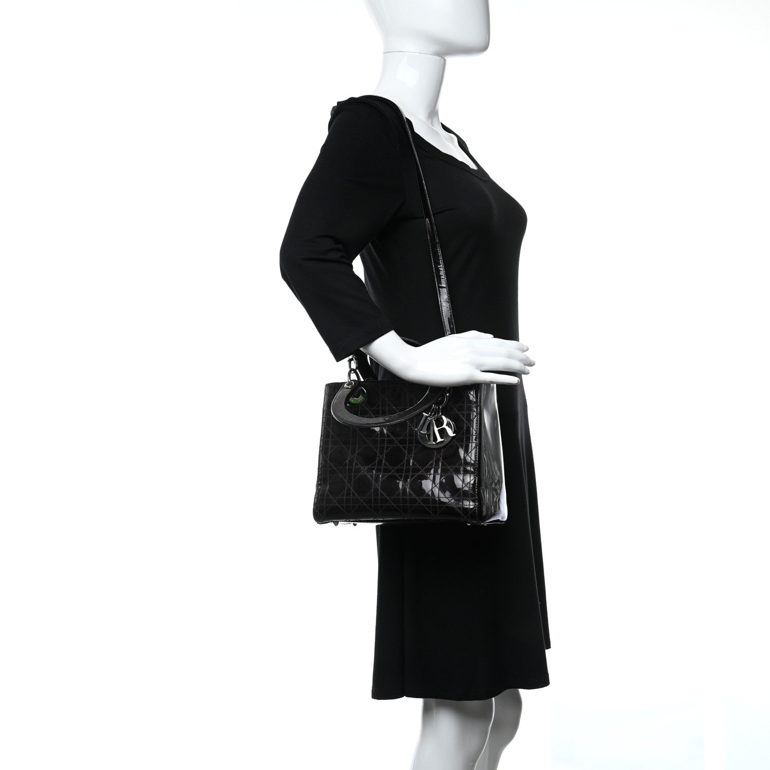 Christian Dior Patent Cannage Stitched Medium Lady Dior Amethyste 3 of 10