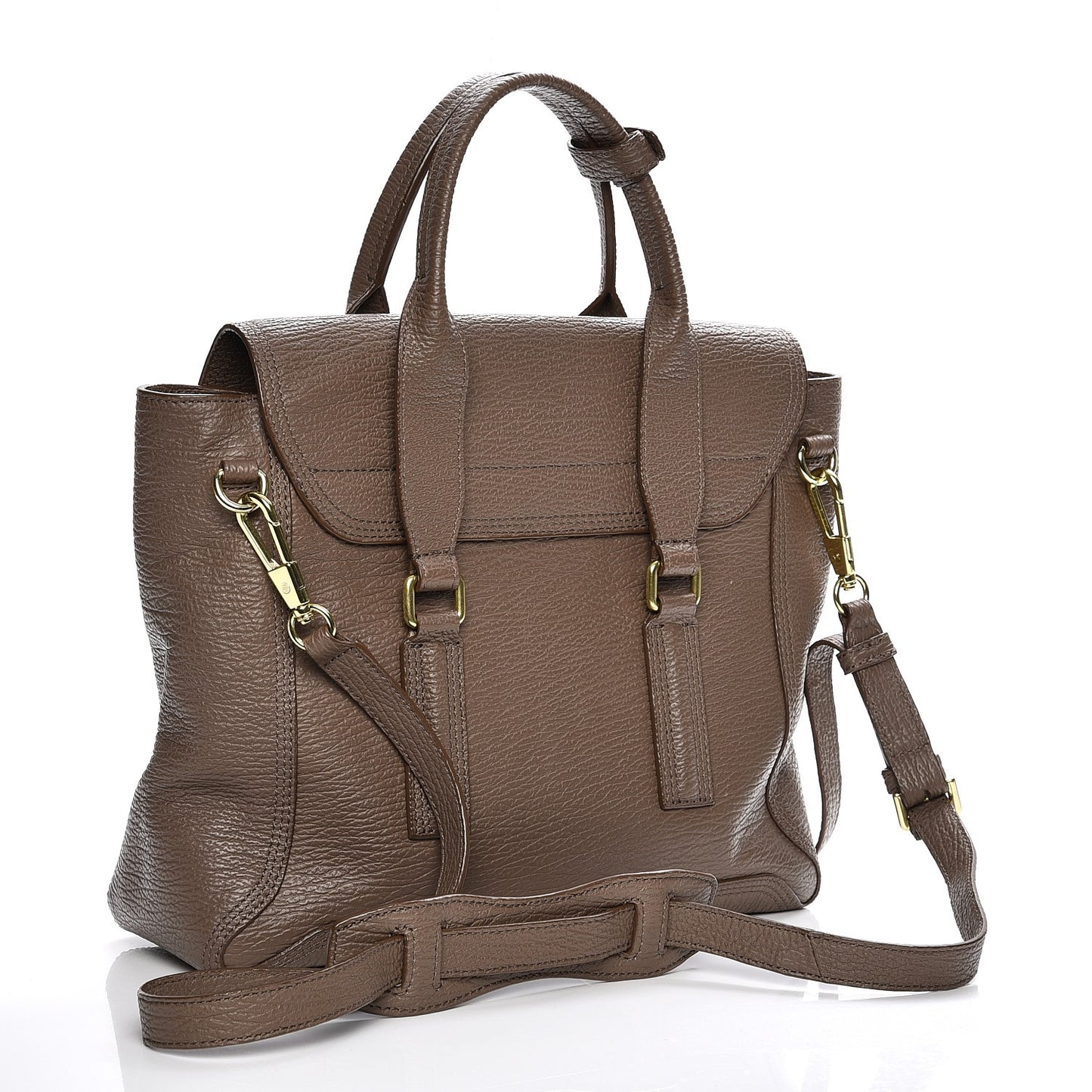 3.1 Textured Calfskin Medium Pashli Satchel Taupe
